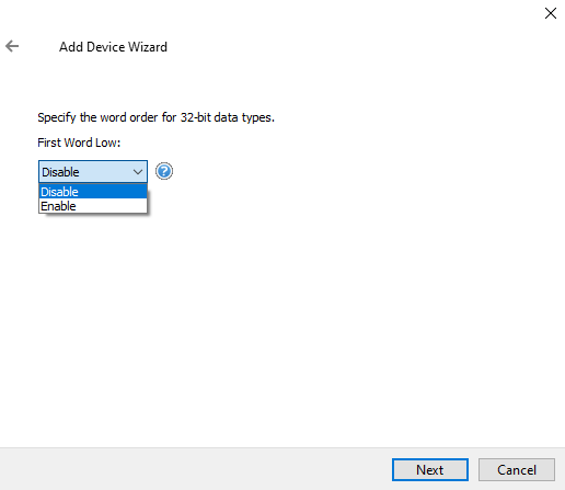 Screenshot AB Server Ethernet Word Order