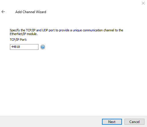 Screenshot AB ControlLogix Server Ethernet Port Number