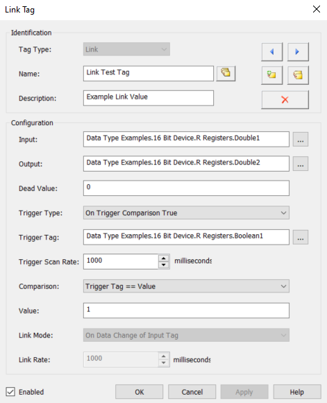 Screenshot Advanced Tags Link Test Tag