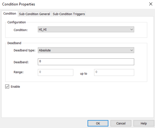 Screenshot OPC AE Plug-in Condition Properties