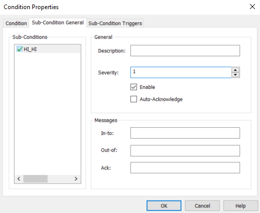 Screenshot OPC AE Plug-in Sub-Condition General Properties